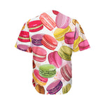 French Macaron Pattern Print Men's Baseball Jersey