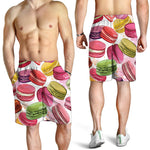 French Macaron Pattern Print Men's Shorts
