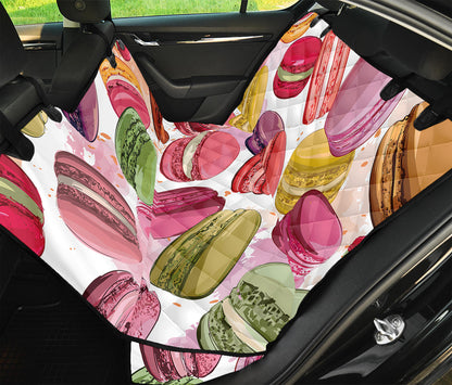 French Macaron Pattern Print Pet Car Back Seat Cover