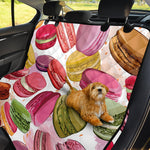 French Macaron Pattern Print Pet Car Back Seat Cover