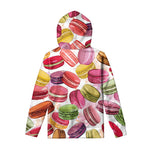 French Macaron Pattern Print Pullover Hoodie