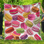 French Macaron Pattern Print Quilt
