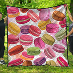 French Macaron Pattern Print Quilt