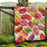 French Macaron Pattern Print Quilt