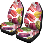 French Macaron Pattern Print Universal Fit Car Seat Covers