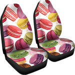 French Macaron Pattern Print Universal Fit Car Seat Covers
