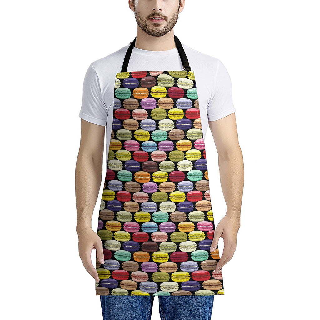 French Macarons Pattern Print Apron