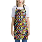 French Macarons Pattern Print Apron