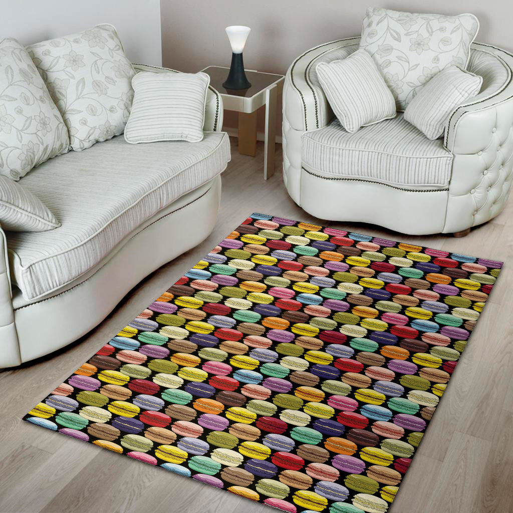 French Macarons Pattern Print Area Rug