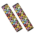 French Macarons Pattern Print Car Seat Belt Covers