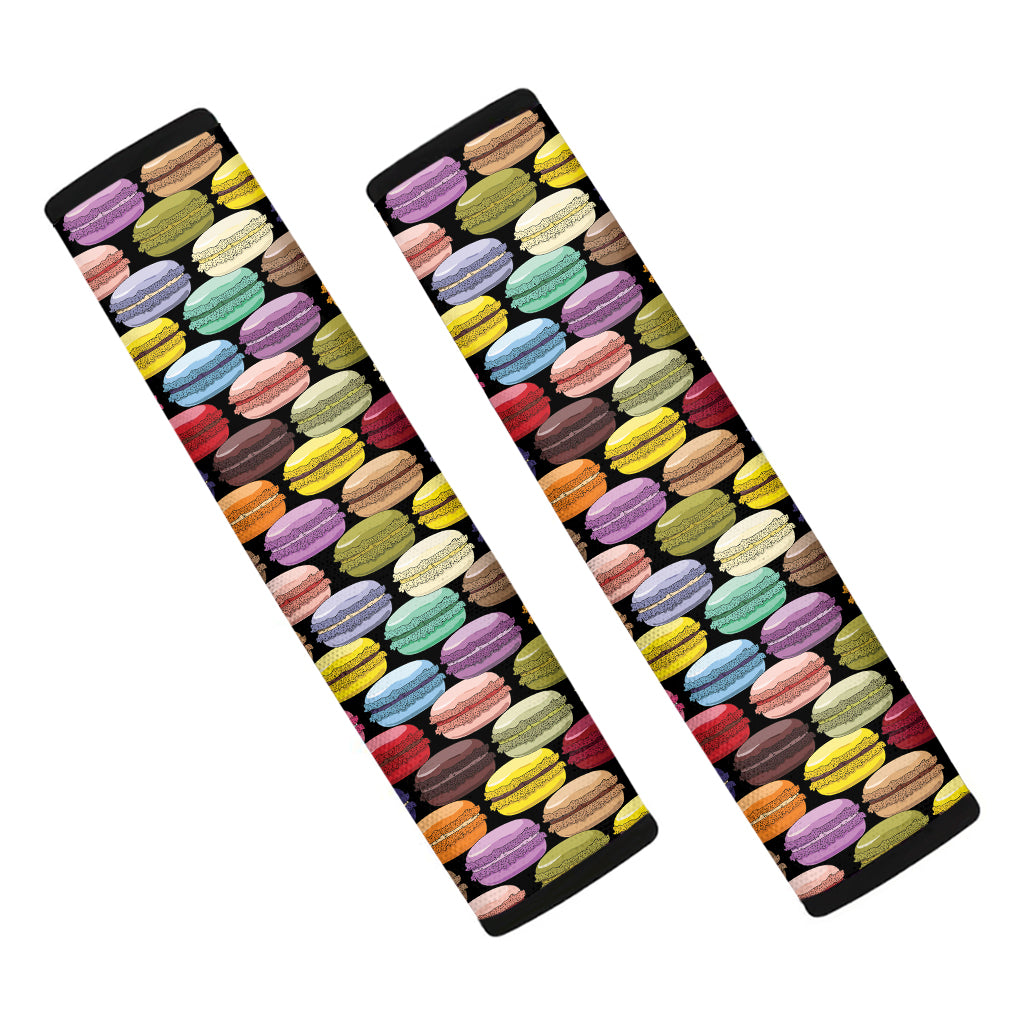 French Macarons Pattern Print Car Seat Belt Covers