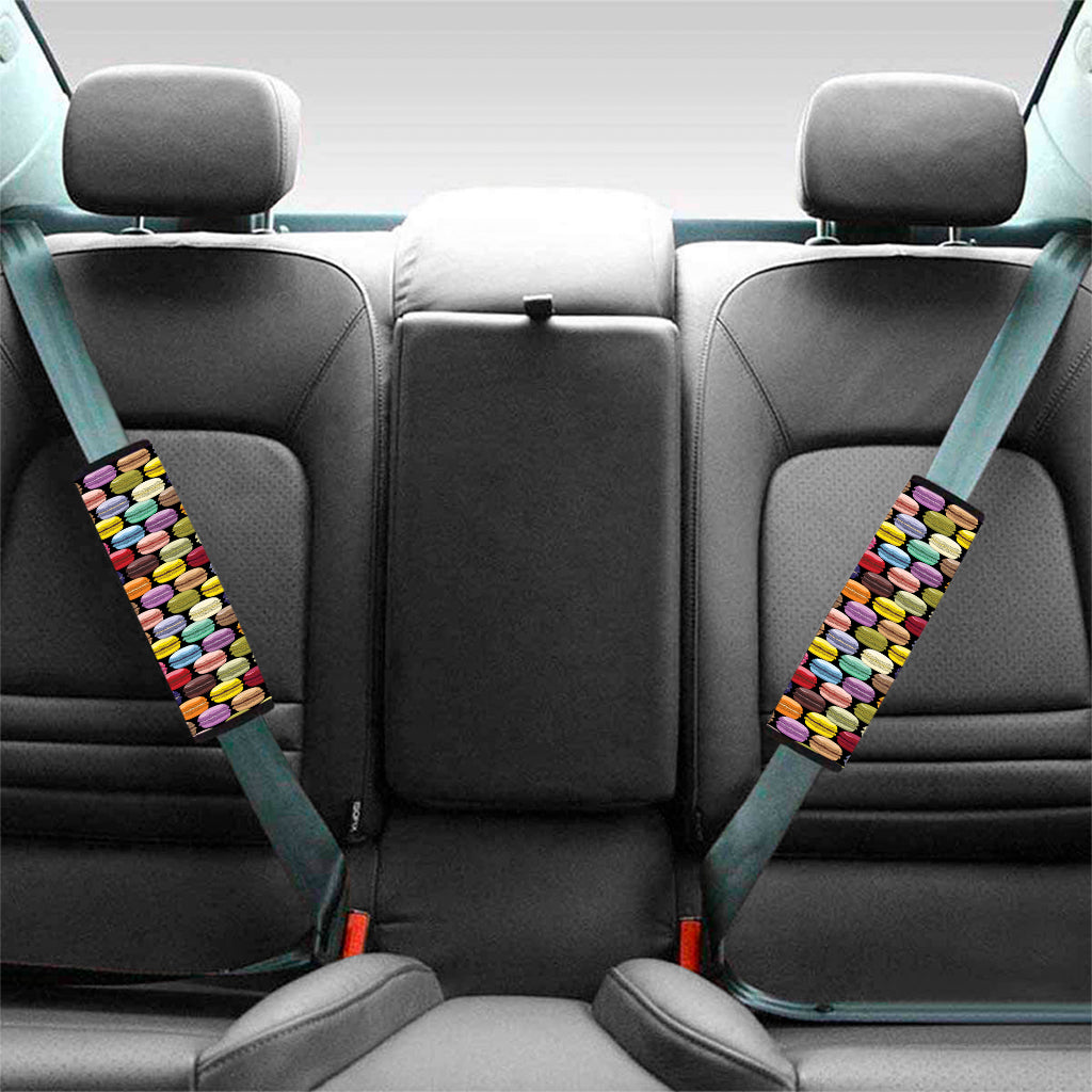 French Macarons Pattern Print Car Seat Belt Covers