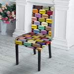 French Macarons Pattern Print Dining Chair Slipcover