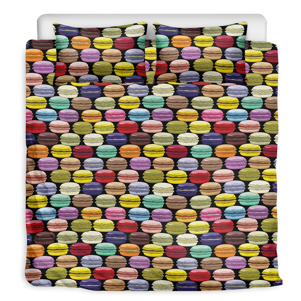 French Macarons Pattern Print Duvet Cover Bedding Set