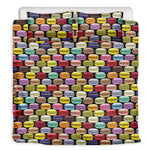 French Macarons Pattern Print Duvet Cover Bedding Set