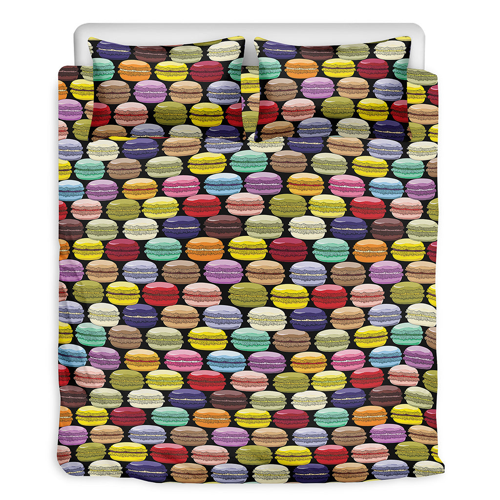 French Macarons Pattern Print Duvet Cover Bedding Set