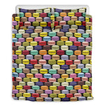 French Macarons Pattern Print Duvet Cover Bedding Set