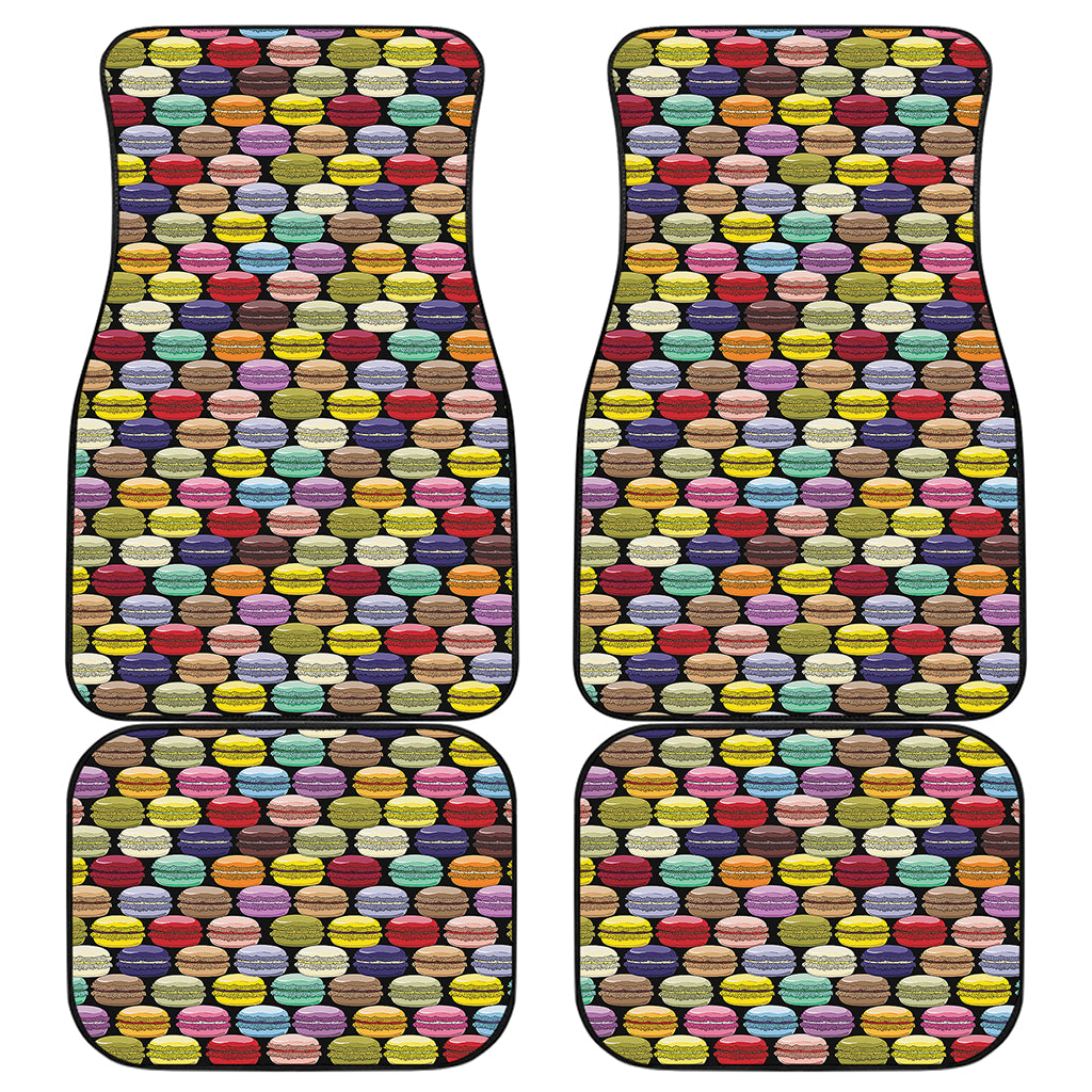 French Macarons Pattern Print Front and Back Car Floor Mats