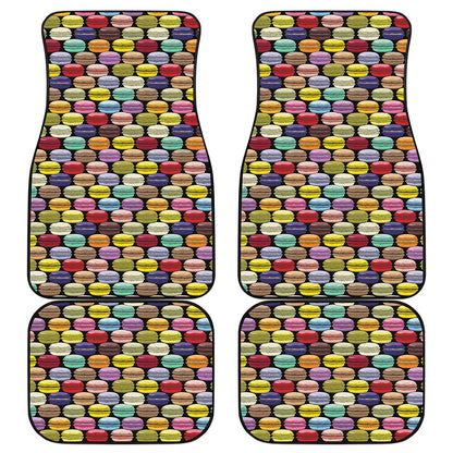 French Macarons Pattern Print Front and Back Car Floor Mats