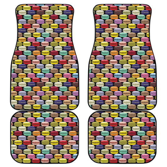 French Macarons Pattern Print Front and Back Car Floor Mats