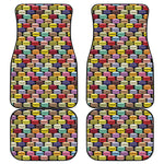 French Macarons Pattern Print Front and Back Car Floor Mats