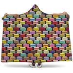 French Macarons Pattern Print Hooded Blanket