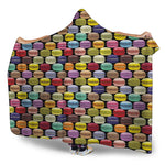 French Macarons Pattern Print Hooded Blanket