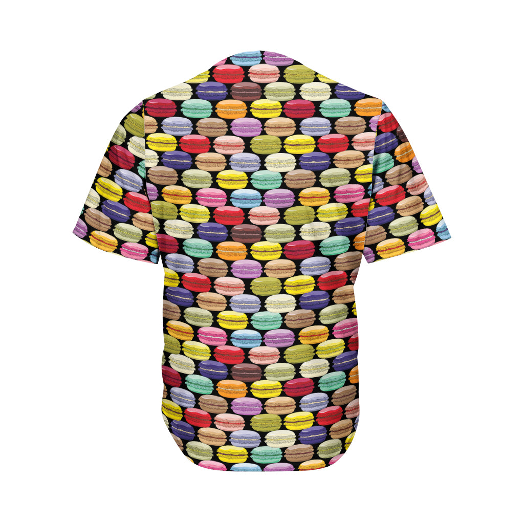 French Macarons Pattern Print Men's Baseball Jersey