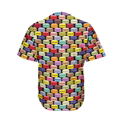 French Macarons Pattern Print Men's Baseball Jersey