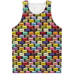 French Macarons Pattern Print Men's Tank Top