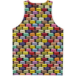 French Macarons Pattern Print Men's Tank Top