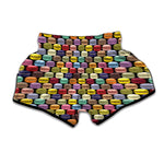 French Macarons Pattern Print Muay Thai Boxing Shorts