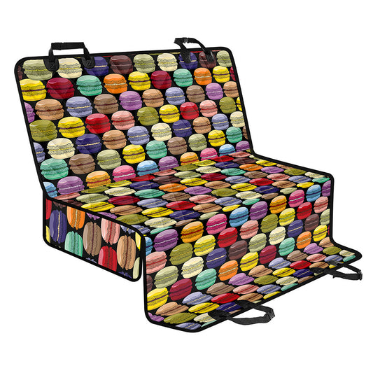 French Macarons Pattern Print Pet Car Back Seat Cover