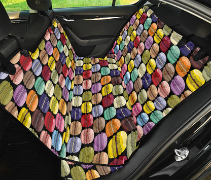 French Macarons Pattern Print Pet Car Back Seat Cover