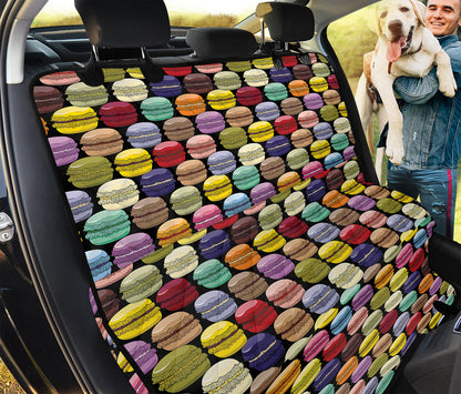 French Macarons Pattern Print Pet Car Back Seat Cover