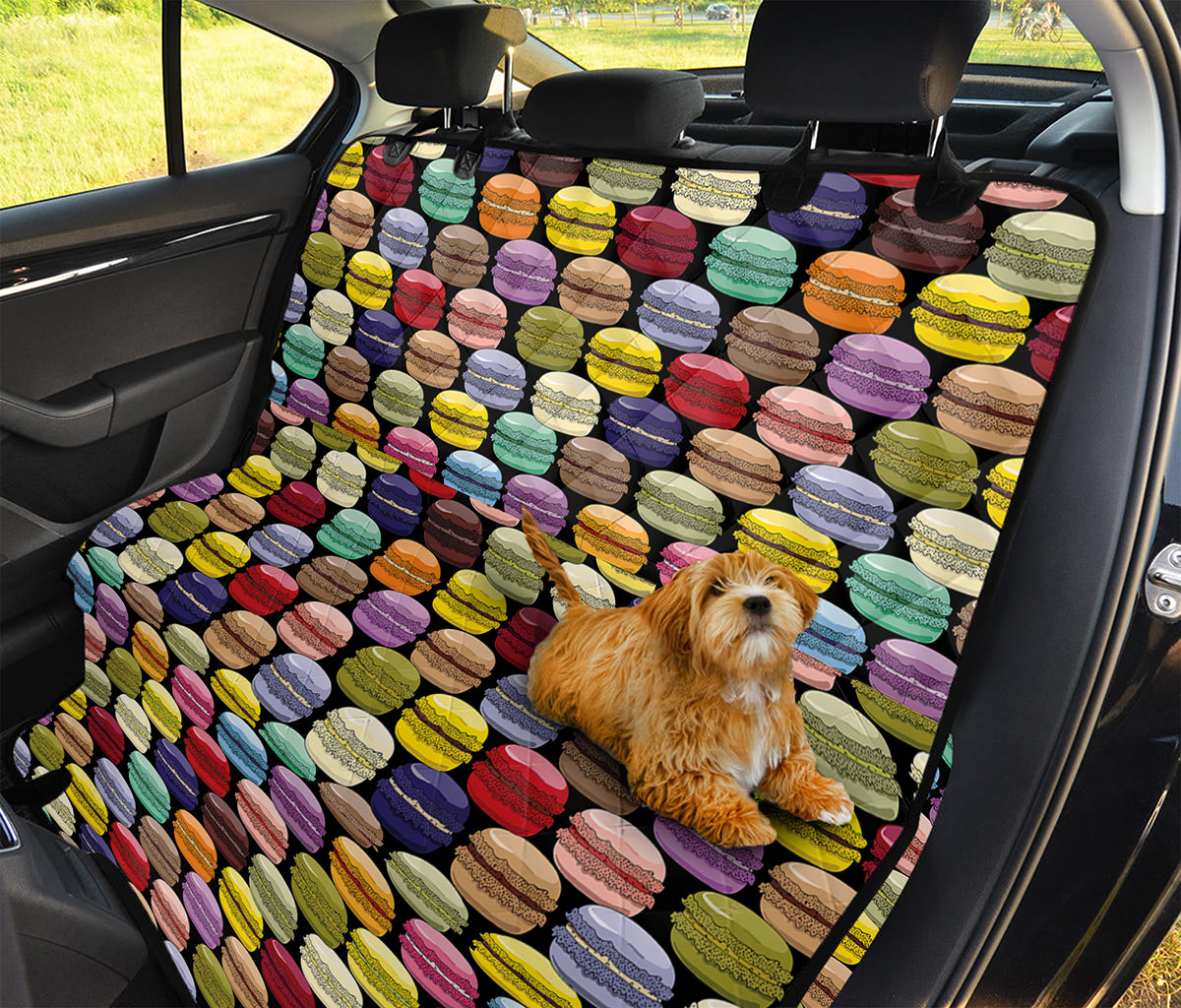 French Macarons Pattern Print Pet Car Back Seat Cover