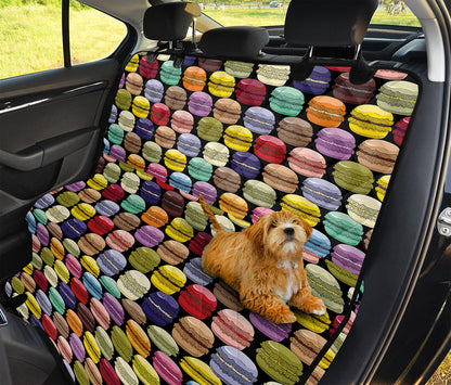 French Macarons Pattern Print Pet Car Back Seat Cover