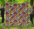 French Macarons Pattern Print Quilt