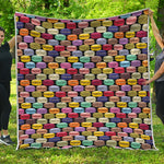 French Macarons Pattern Print Quilt