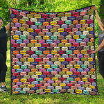 French Macarons Pattern Print Quilt