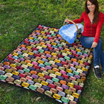 French Macarons Pattern Print Quilt