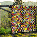 French Macarons Pattern Print Quilt