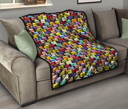 French Macarons Pattern Print Quilt