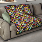 French Macarons Pattern Print Quilt