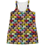 French Macarons Pattern Print Women's Racerback Tank Top