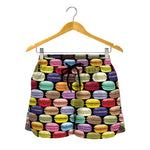French Macarons Pattern Print Women's Shorts