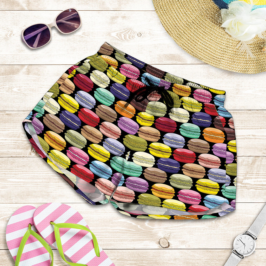 French Macarons Pattern Print Women's Shorts