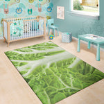 Fresh Cabbage Leaf Print Area Rug