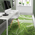 Fresh Cabbage Leaf Print Area Rug