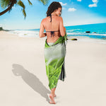 Fresh Cabbage Leaf Print Beach Sarong Wrap